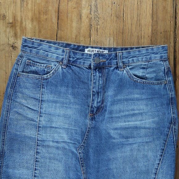 VELVET HEART MEGHAN HIGH RISE BLUE DENIM SKIRT SIZE 30 - Picture 5 of 11